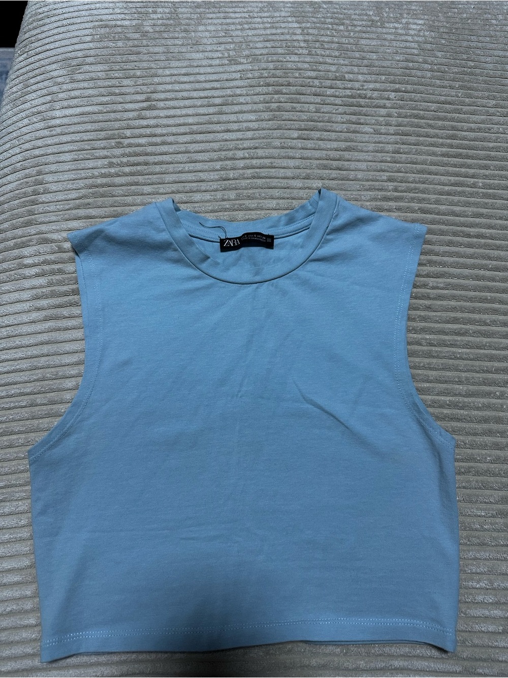 Zara Pale Blue Crewneck Tee